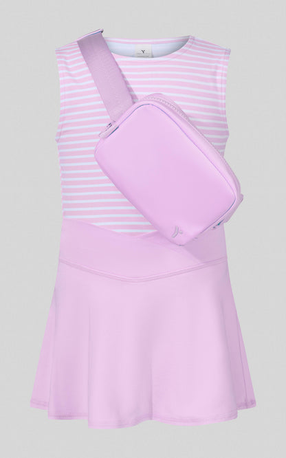 Little Girls Tank, Crossover Skort, Fanny bag Set: DAFFODIL (P#SDW)