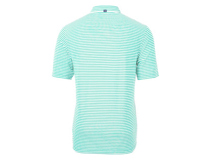 Cutter & Buck Virtue Eco Pique Stripe Recycled Mens Polo: College Purple
