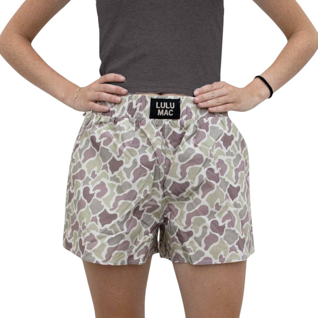 BXCM- LIGHT CAMO BOXER SHORT: GREEN
