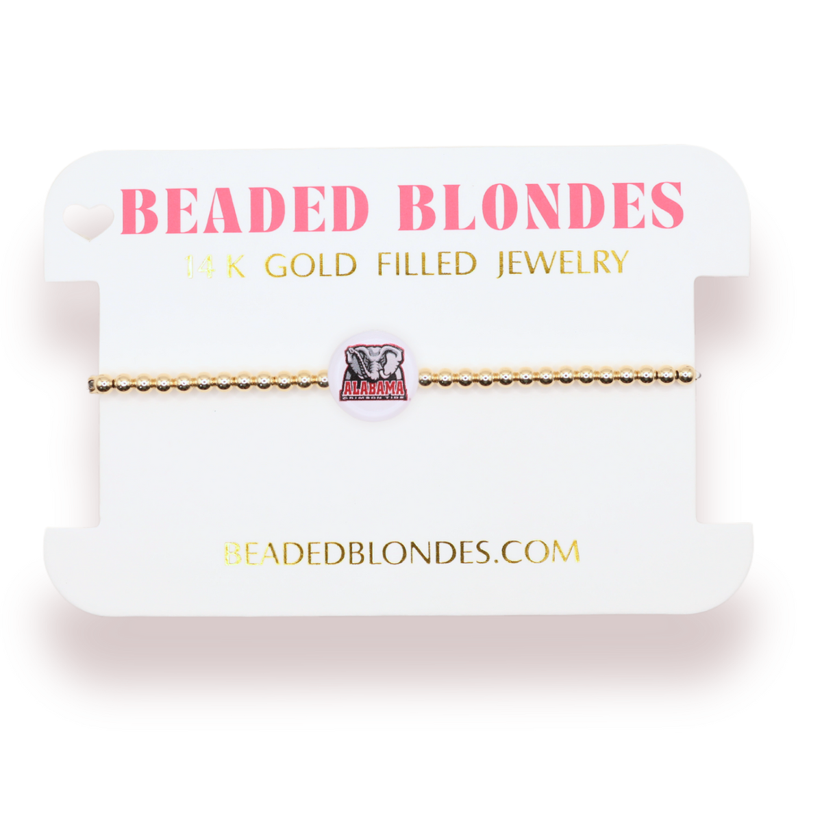Alabama Logo Flip Bracelet on Gold: Standard 6.75 inch / Gold