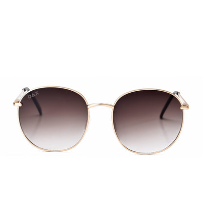 Georgie - Women's Large Round Sunglasses: Black