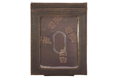 Alabama Crimson Tide  Magnetic Front Pocket Leather Wallet.: UGA Crazyhorse