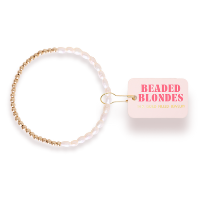 Hannah Pearl Bracelet in Gold: Standard 6.75 Inch