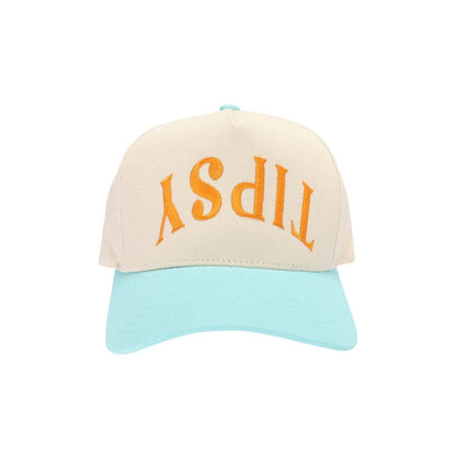 Tipsy Embroidered Trucker Hat: Hot Pink