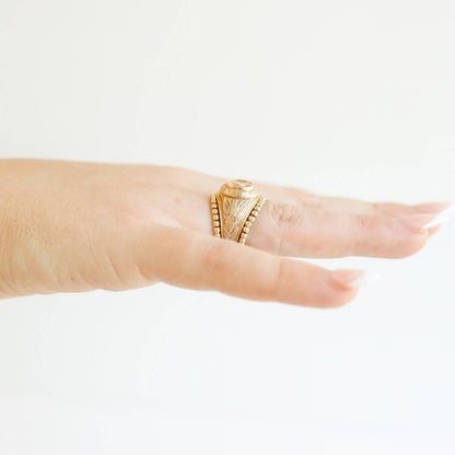 Lexi Beaded Band in Gold: 5/6