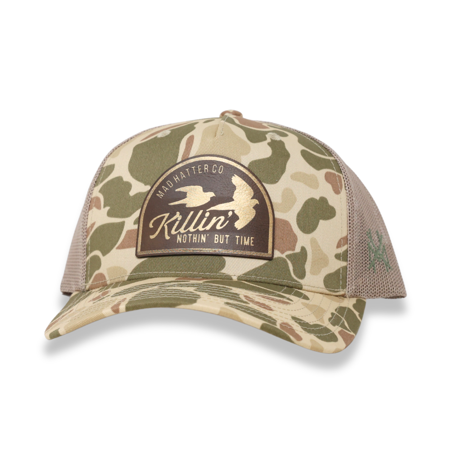 Killin' Nothing But Time Trucker Hat: Trucker Harvest Camo/ Natural