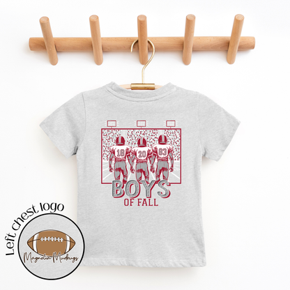 Boys of Fall | Crimson | Football Kid’s Tee