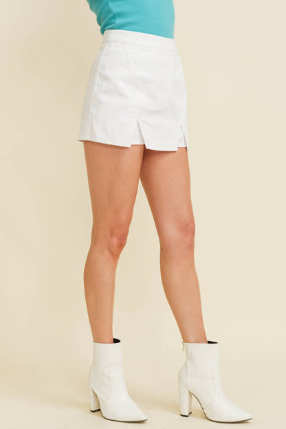 CP11939 - ZIPPER BACK MINI SKORT: Burgundy - ETA 11/5/25
