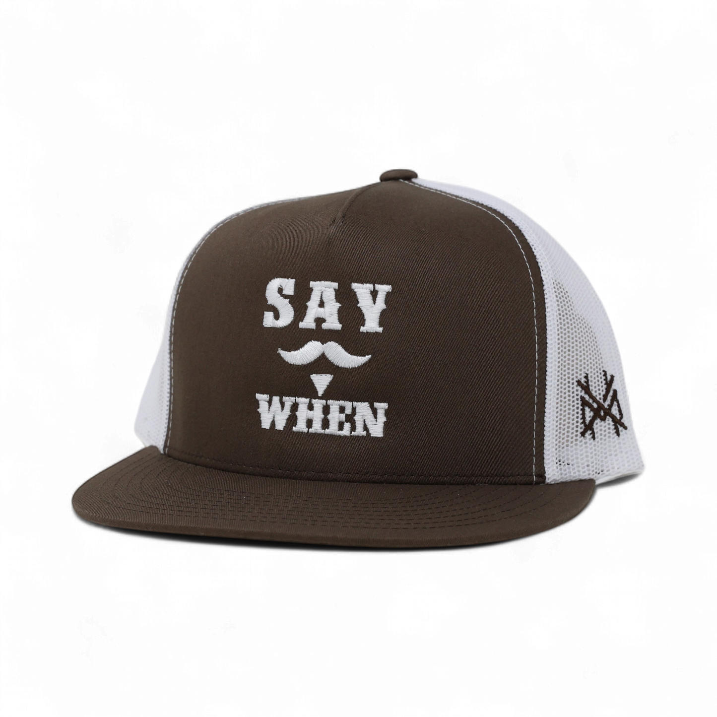 Say When Trucker Hat: 7 Panel Bottomland/Black