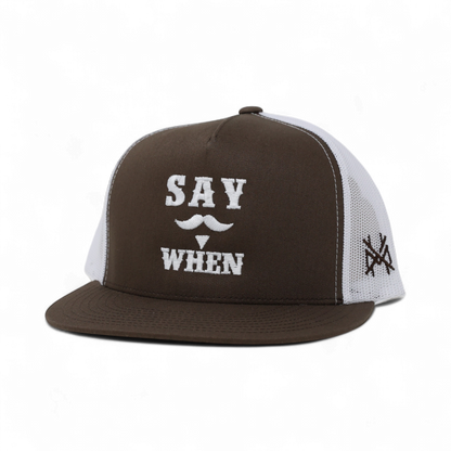 Say When Trucker Hat: 7 Panel Bottomland/Black