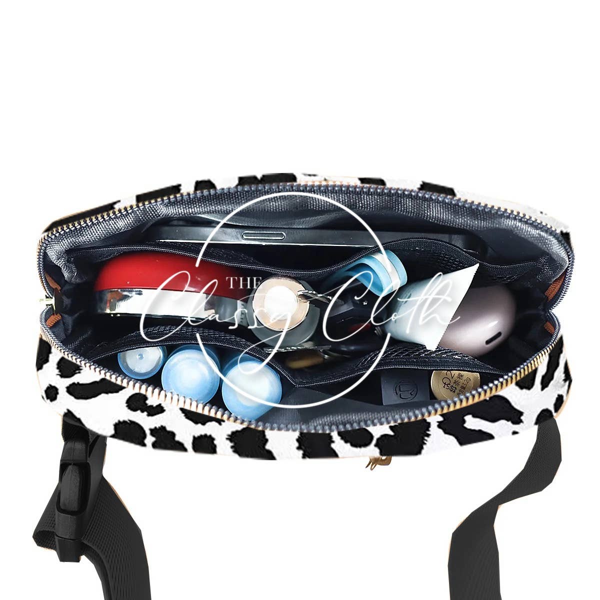 Nylon Belt Bag- Black Leopard RTS