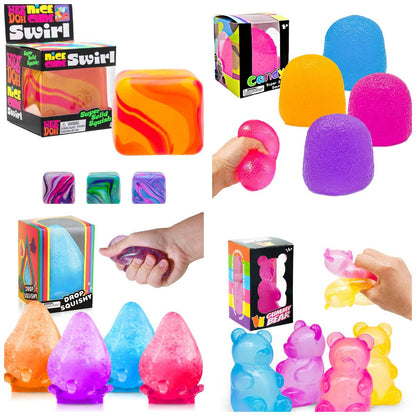 Bear Slow Rising Stress Relief Squeeze Toy Box: Orange bear