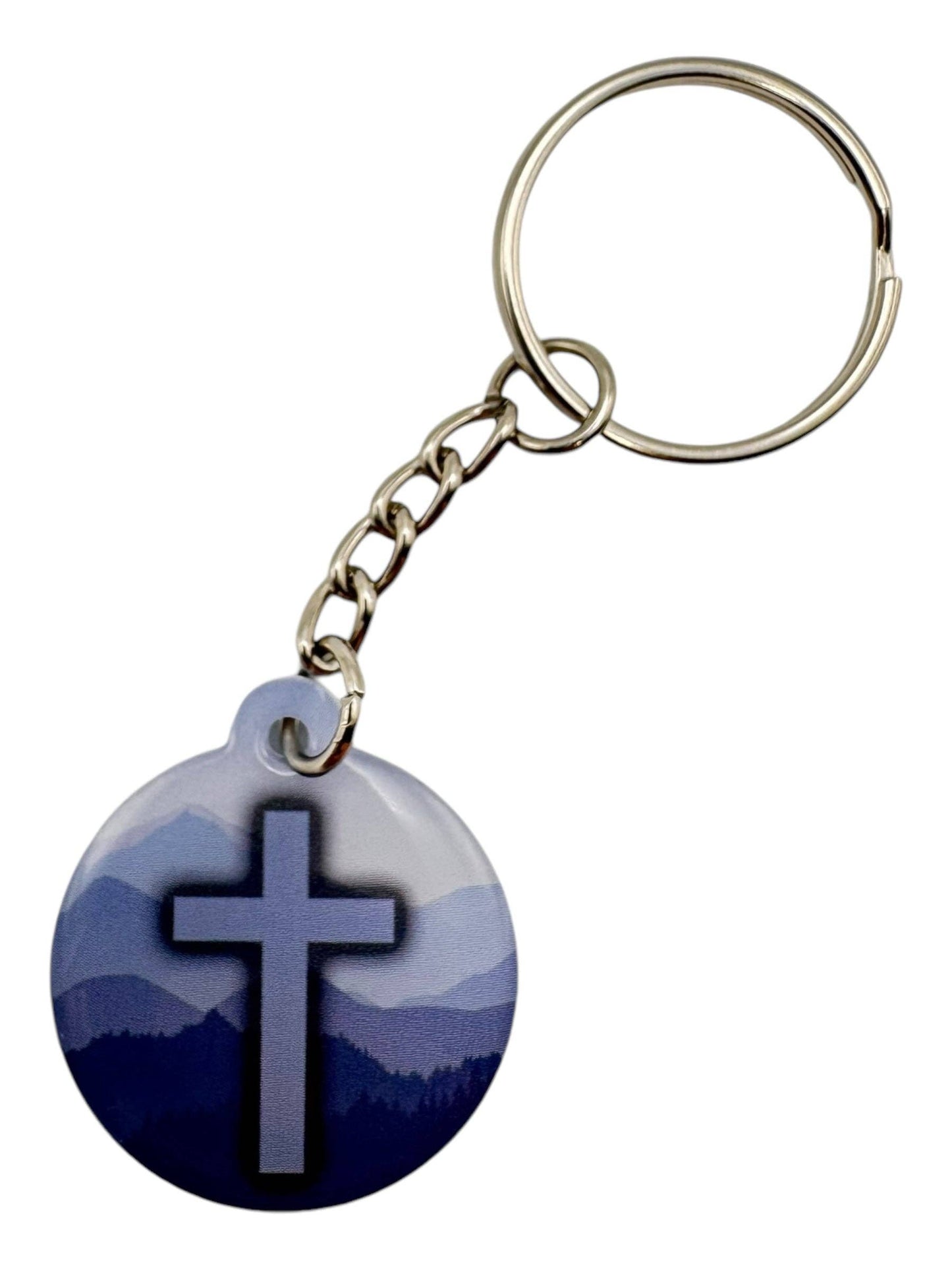 Tap To Pray - Prayer Tag Keychains: River Rock Camo + Cross