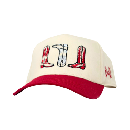 MHC Boots Trucker Hat: White/Bottomland Otto