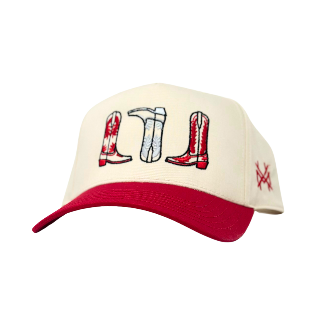 MHC Boots Trucker Hat: Powder Blue/Natural Otto