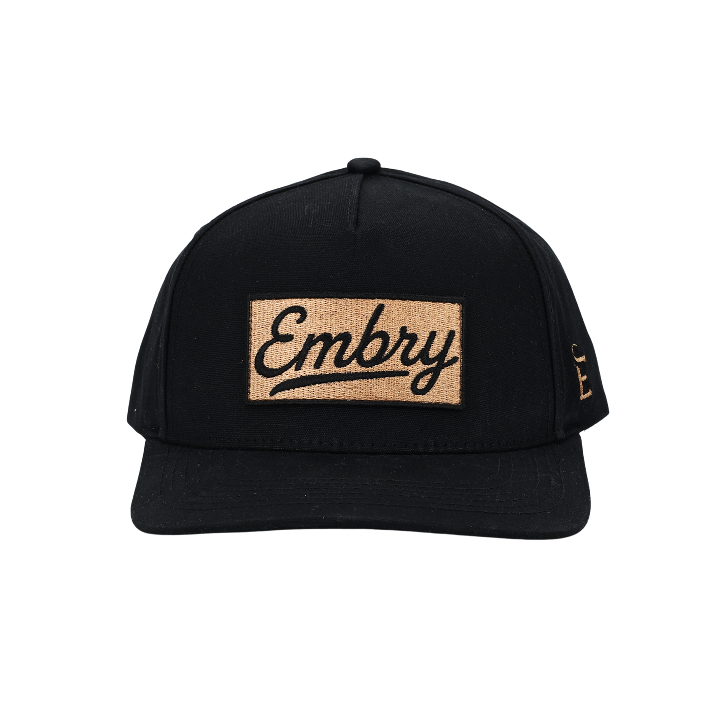 Black Waxed Canvas - Logo Patch