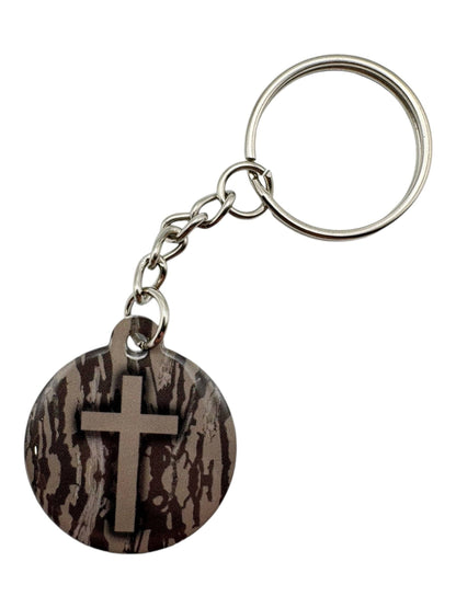 Tap To Pray - Prayer Tag Keychains: Mint + Cross