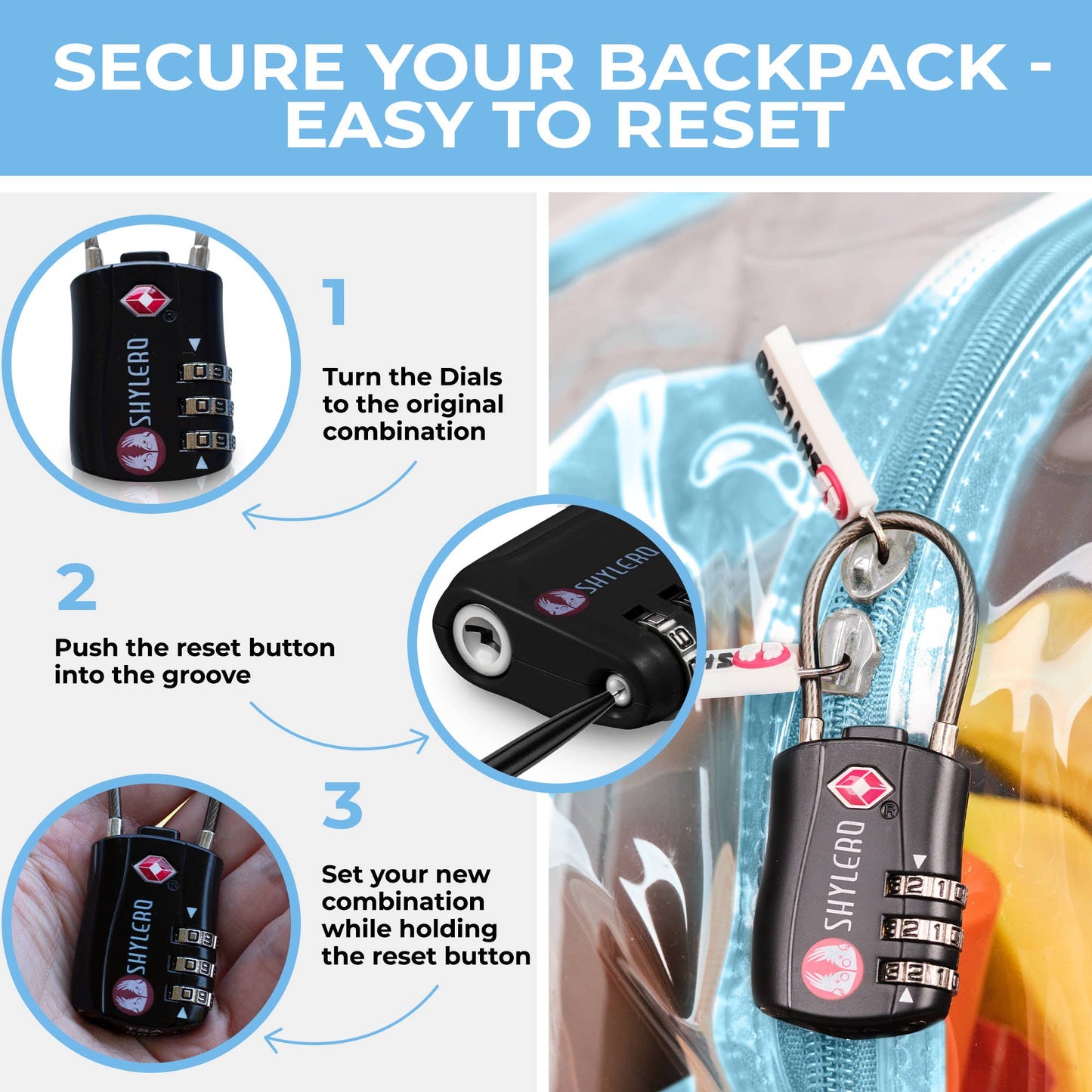 Clear Backpack For School XL | Turquoise Rhino: Turquoise Rhino