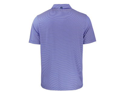 Cutter & Buck Forge Eco Double Stripe Recycled Mens Polo: College Purple/White