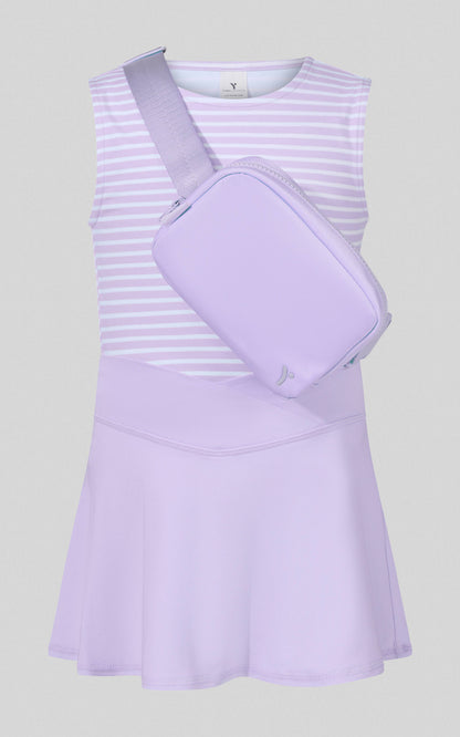 Little Girls Tank, Crossover Skort, Fanny bag Set: DAFFODIL (P#SDW)