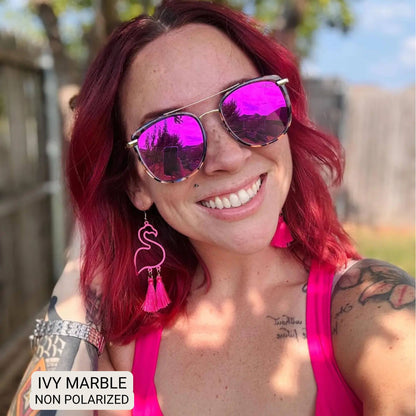 Ivy - Women's Oversized Square Sunglasses: GOLD