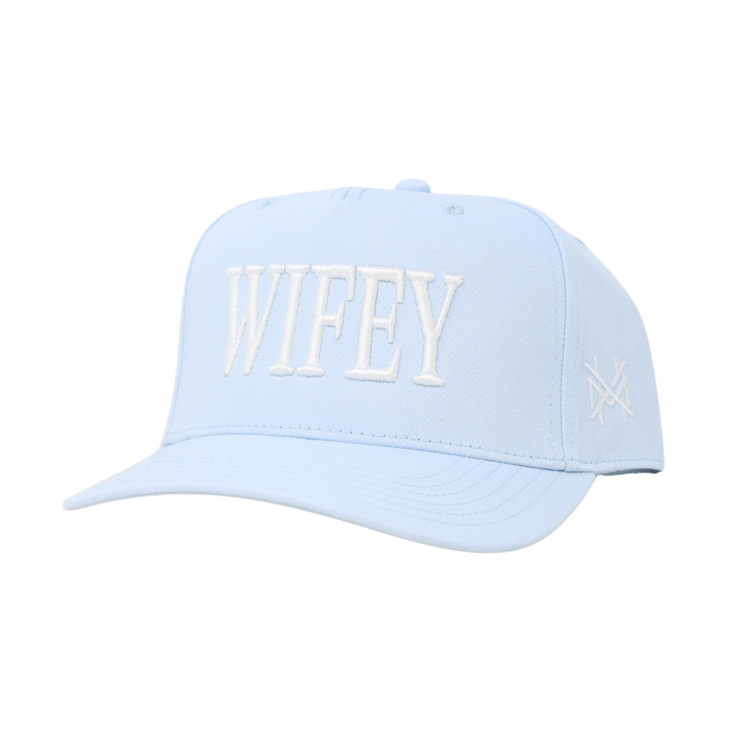 Wifey Trucker Hat: Retro Sky Blue