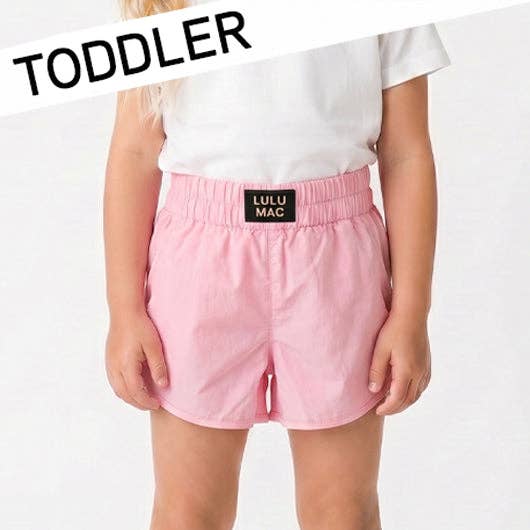 TD-SH-1000- LIGHT PINK TODDLER SOLID SHORT: LIGHT PINK / 6