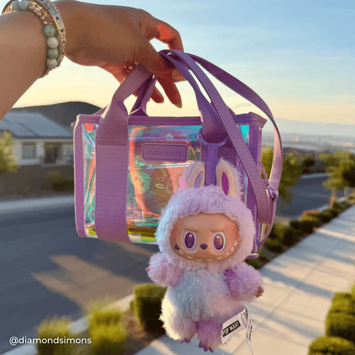 Case-Mate Clear Stadium Bag: Ballet Pink Bow