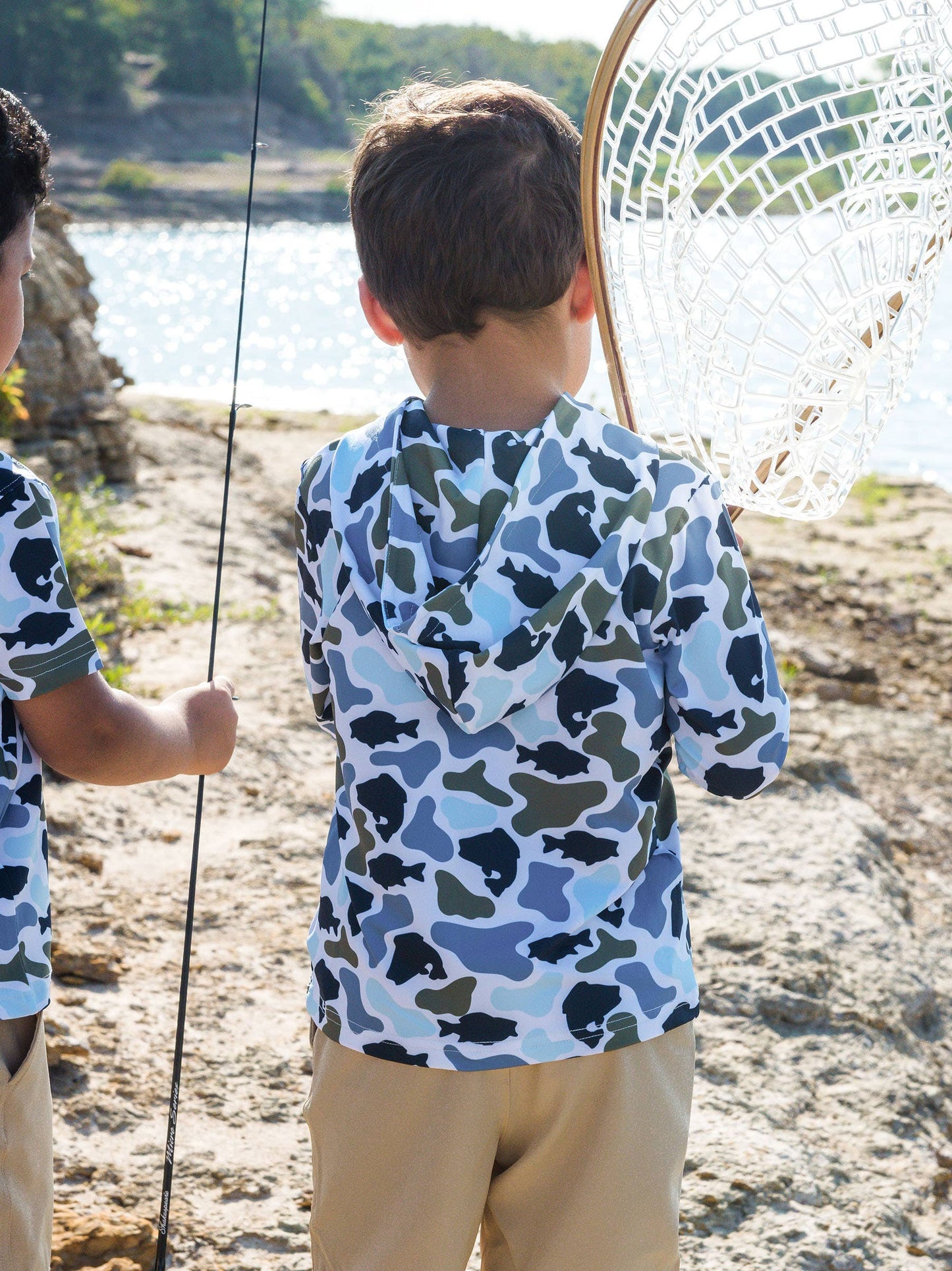 Boys Fish Camo Catch Performance Hooded Shirt
: Multi-Color