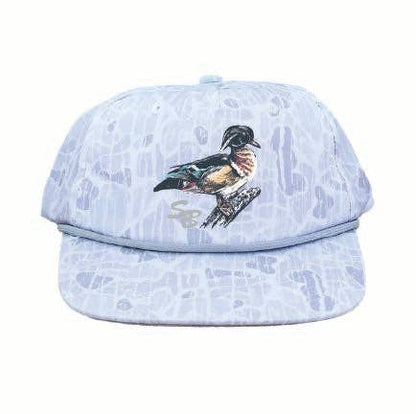 Wood Duck SB Cap: Ghost Vein Camo 7 Panel