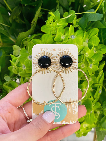 Colorful Sunburst Hoops: Mint