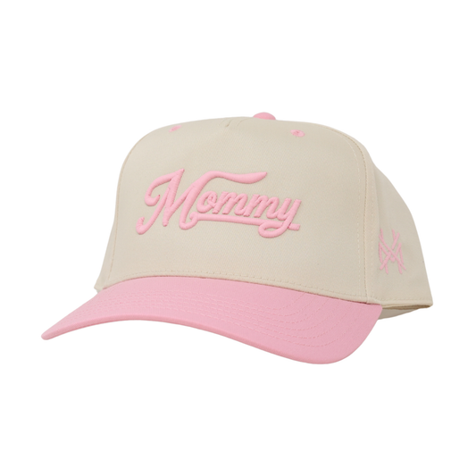 Mommy Trucker Hat: Retro Pink/Natural