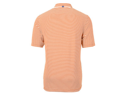Cutter & Buck Virtue Eco Pique Stripe Recycled Mens Polo: College Purple