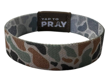 Tap To Pray™ Wristbands - River Rock Camo Classic & Sage: Large / River Rock Camo Class / Sage