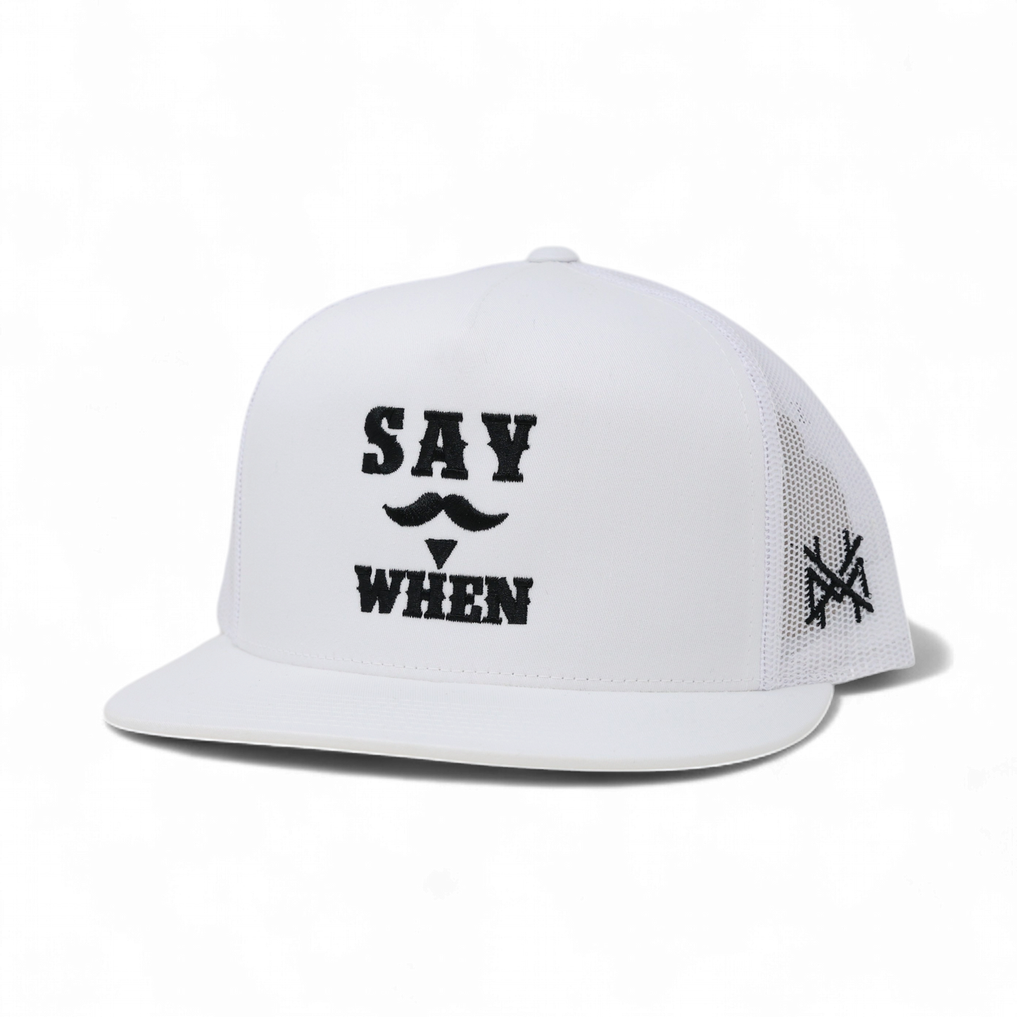 Say When Trucker Hat: 7 Panel Bottomland/Black