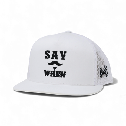 Say When Trucker Hat: 7 Panel Bottomland/Black