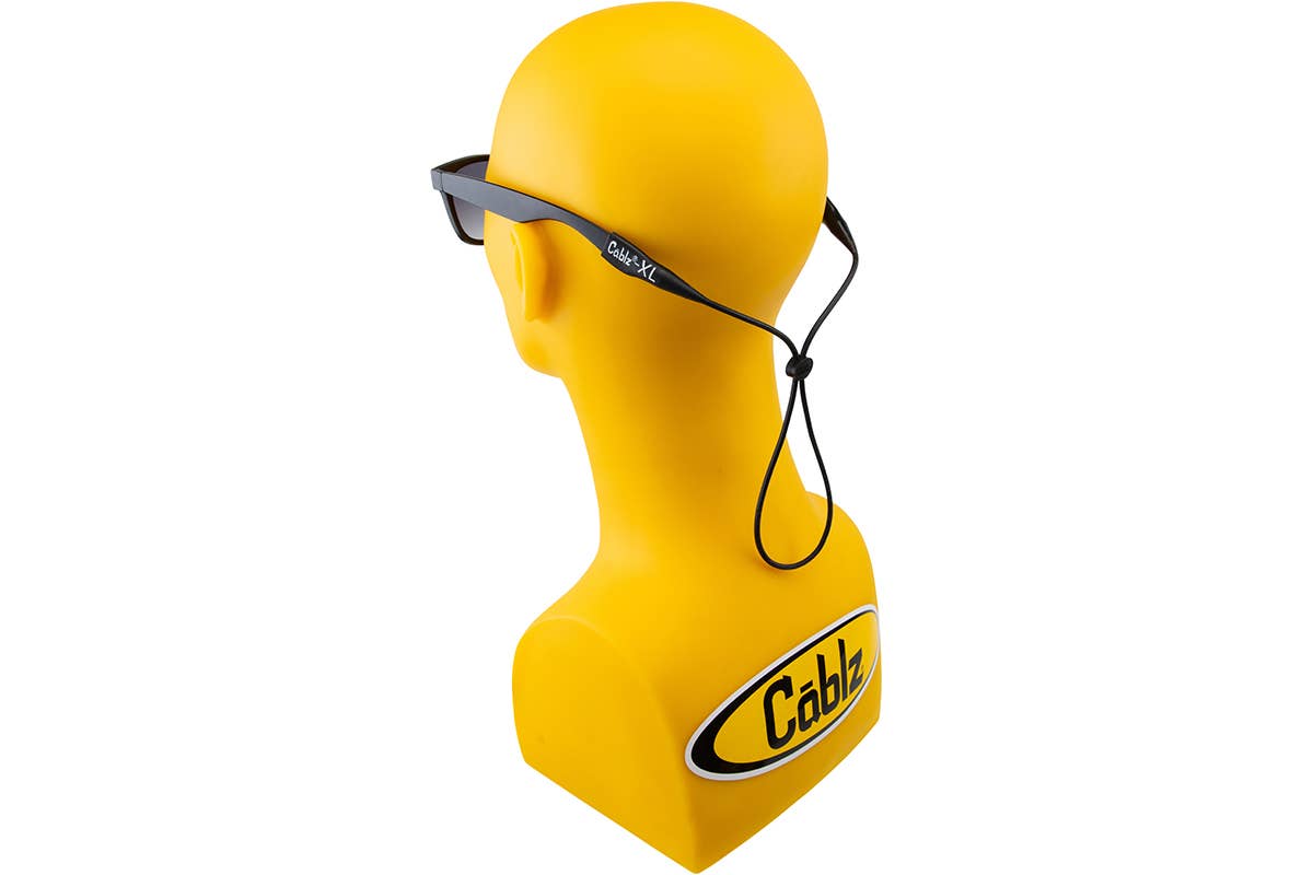 Cablz - Silicone.  Made from 100% Silicone!-XLSiliconeBlack: Black XL Ends / 16"