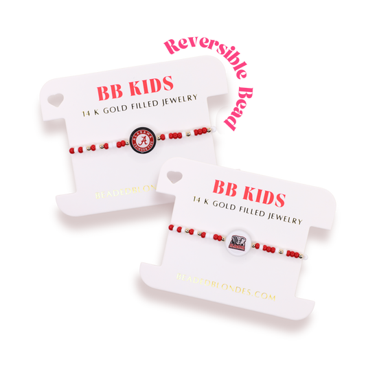 Alabama Logo Flip Bracelet on Color (Kids Size)