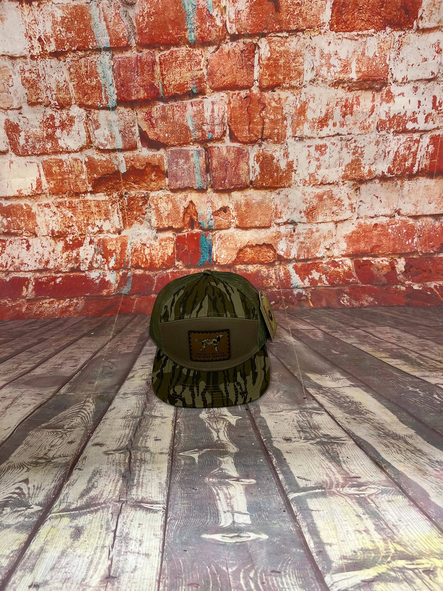 Camo Dog Sand Patch Flatbill: Khaki/Brown