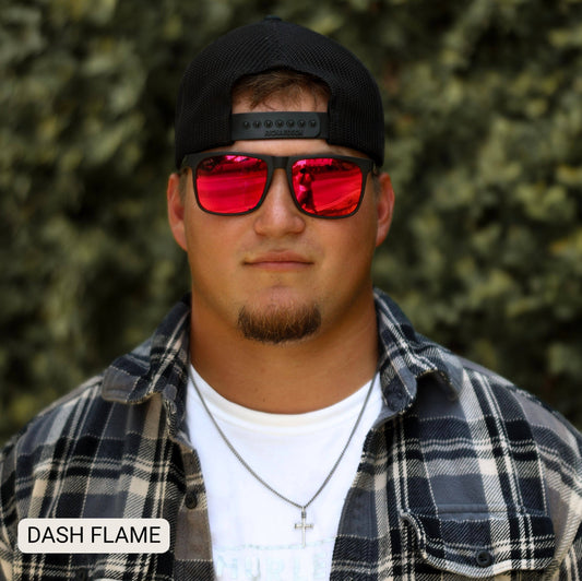 Dash - Men's Polarized Square Sunglasses: Blue