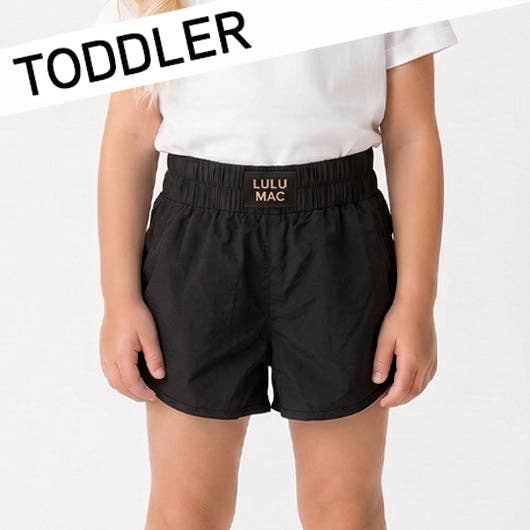 TD-SH-1000- BLACK TODDLER SOLID SHORT: BLACK / 4T
