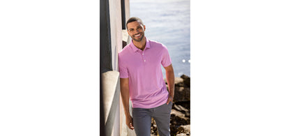 Cutter & Buck Forge Eco Double Stripe Recycled Mens Polo: Hunter/White