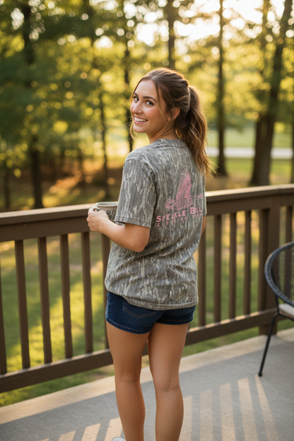 Mossy Oak Goose Pink Logo: Bottomland
