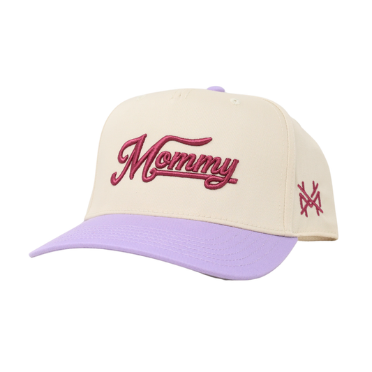 Mommy Trucker Hat: Retro Lavender/Natural