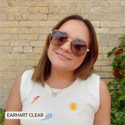 Earhart - Women’s Aviator Sunglasses–Polarized Everyday Chic: Gold