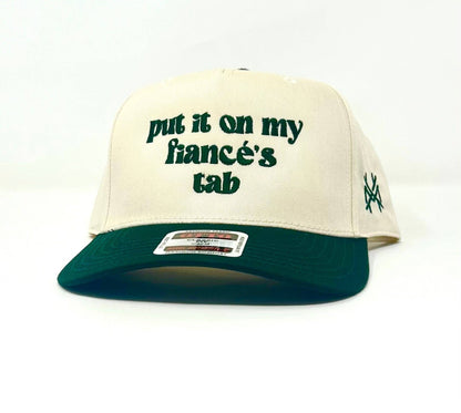 MHC Put it on my Fiancé's Tab Trucker Hat: Red/Natural Otto