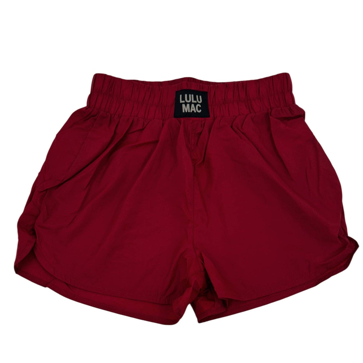 DD-SHORT MAROON LULU MAC SOLID SHORTS: MAROON