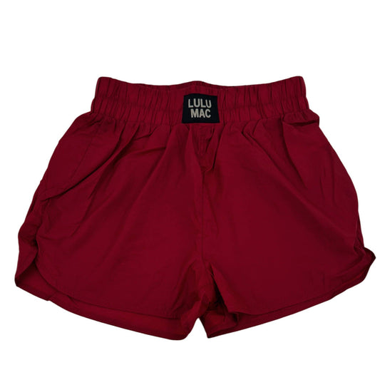DD-SHORT MAROON LULU MAC SOLID SHORTS: MAROON
