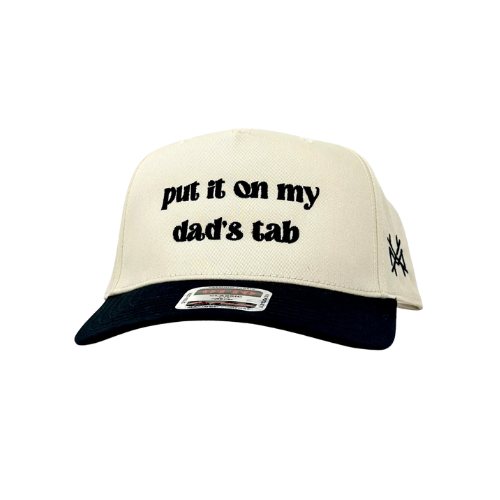 MHC Put It On My Dad's Tab Trucker Hat: Royal/Natural Otto