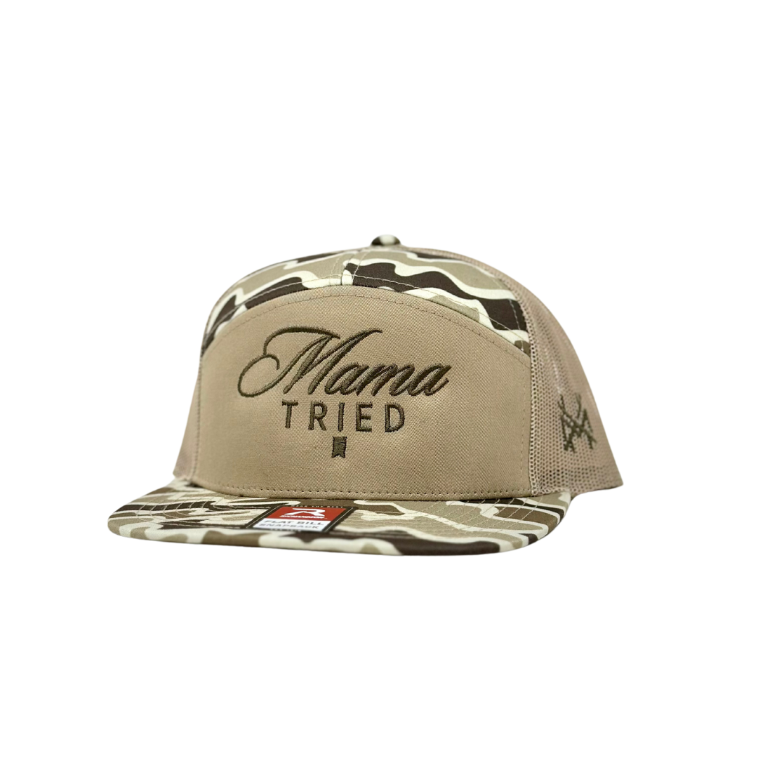 MHC Mama Tried Ultra Trucker Hat: Mossy Oak Breakup Country/Natural Otto
